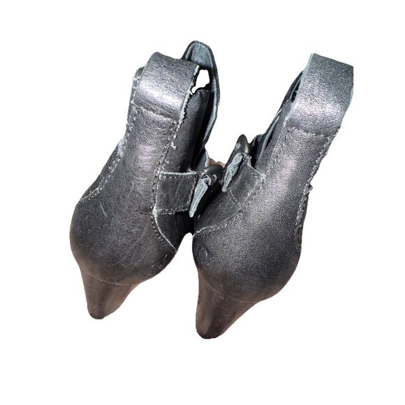 Women’s Shola Born black Ankle Boot,Stacked Block Heel Booties , Sz 7.5 - Picture 6 of 13